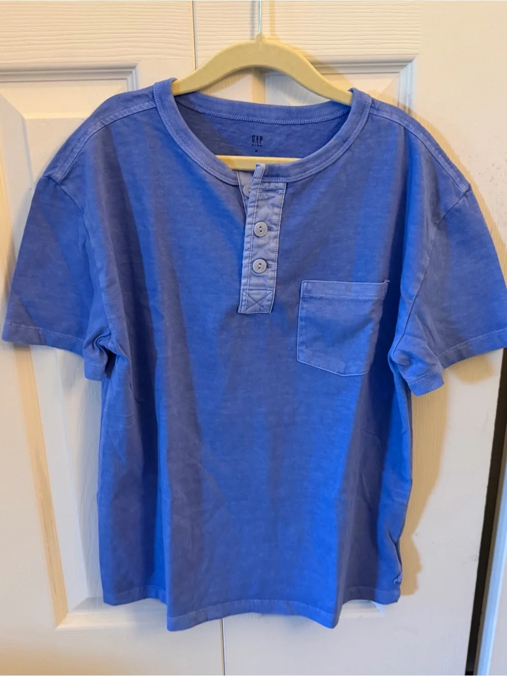GAP Kids lot of 3 Henley Tops - Gray, Blue, Green